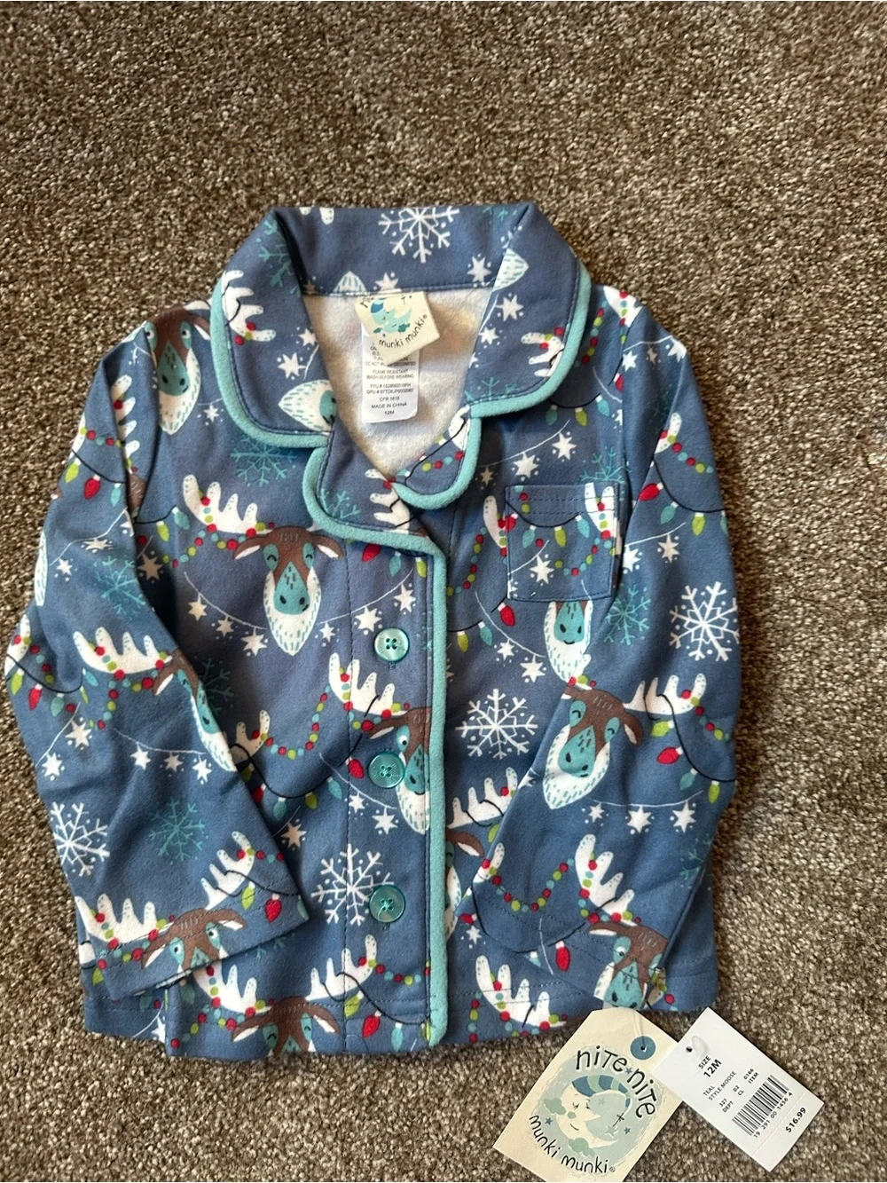 Matching adult and toddler Christmas Reindeer pajamas new.